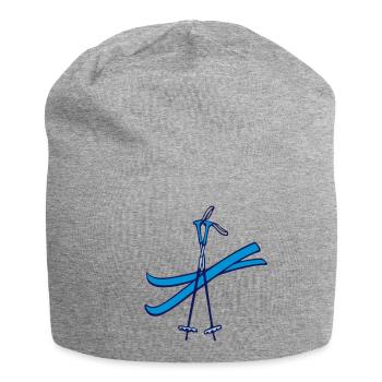 Ski - Jersey-Beanie - Grau meliert - Vorne