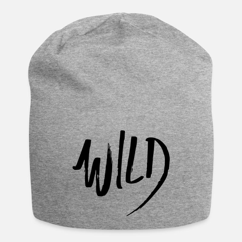 wild - Jersey-Beanie - Grau meliert