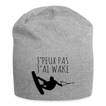Je peux pas j'ai wake - Bonnet en jersey - gris chiné - Devant