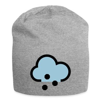 Icône ou icône de météo Neige et giboulée - Bonnet en jersey - gris chiné - Devant