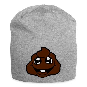 scheisse haufen haeufchen kacke kot bazille virus - Jersey-Beanie - Grau meliert - Vorne