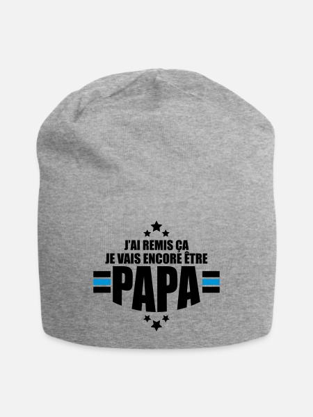 je vais encore être papa - Bonnet en jersey - gris chiné