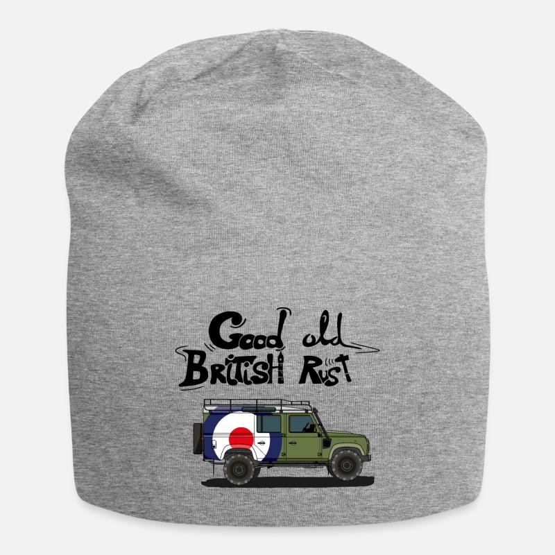 Britisch Englisch Retro Offroader - Rostig - Jersey-Beanie - Grau meliert