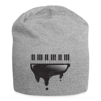 Piano vintage - Bonnet en jersey - gris chiné - Devant