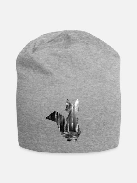 Fuchs. - Jersey-Beanie - Grau meliert