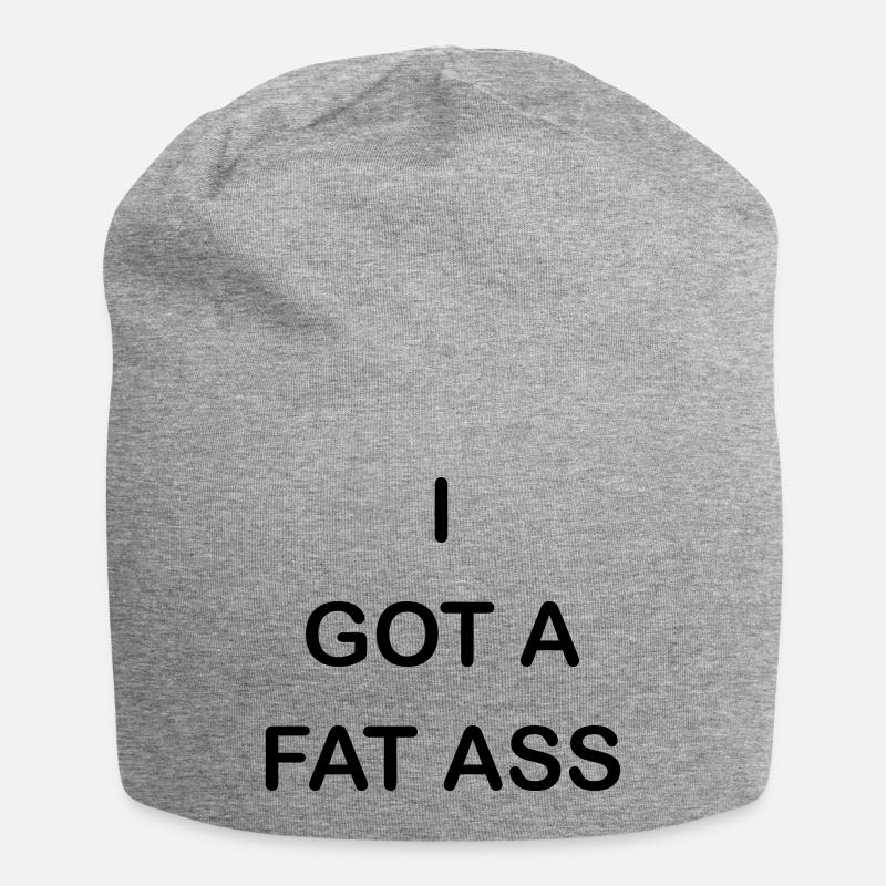 i got a fat ass - Jersey-Beanie - Grau meliert