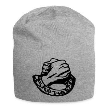 frères bro brudi frères ami bros autocollant - Bonnet en jersey - gris chiné - Devant