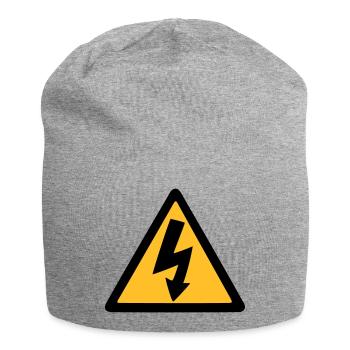 lightning thunder - Jersey Beanie - heather grey - Front