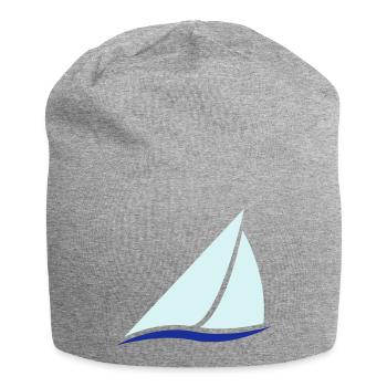 Sailing Boat Logo - Jersey Beanie - heather grey - Front