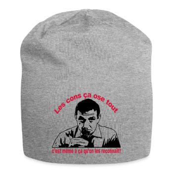 les cons ça ose tout lino ventura - Bonnet en jersey - gris chiné - Devant