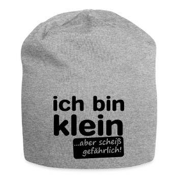 ich bin klein aber scheiß gefährlich! - Jersey-Beanie - Grau meliert - Vorne