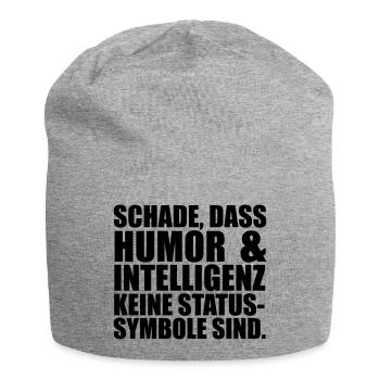 Intelligenz Statussysmbol - Jersey-Beanie - Grau meliert - Vorne