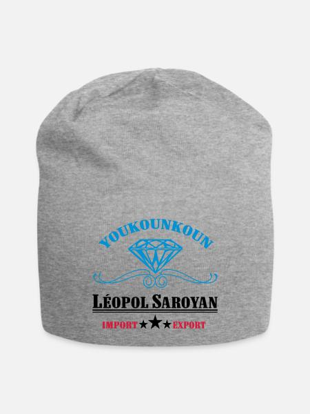 youkounkoun léopol saroyan - Bonnet en jersey - gris chiné