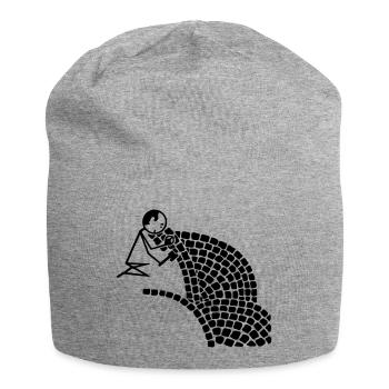 Pflasterer - Jersey-Beanie - Grau meliert - Vorne