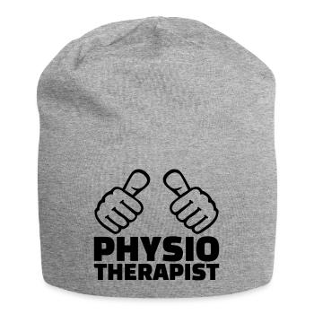 Physiotherapeut - Jersey-Beanie - Grau meliert - Vorne