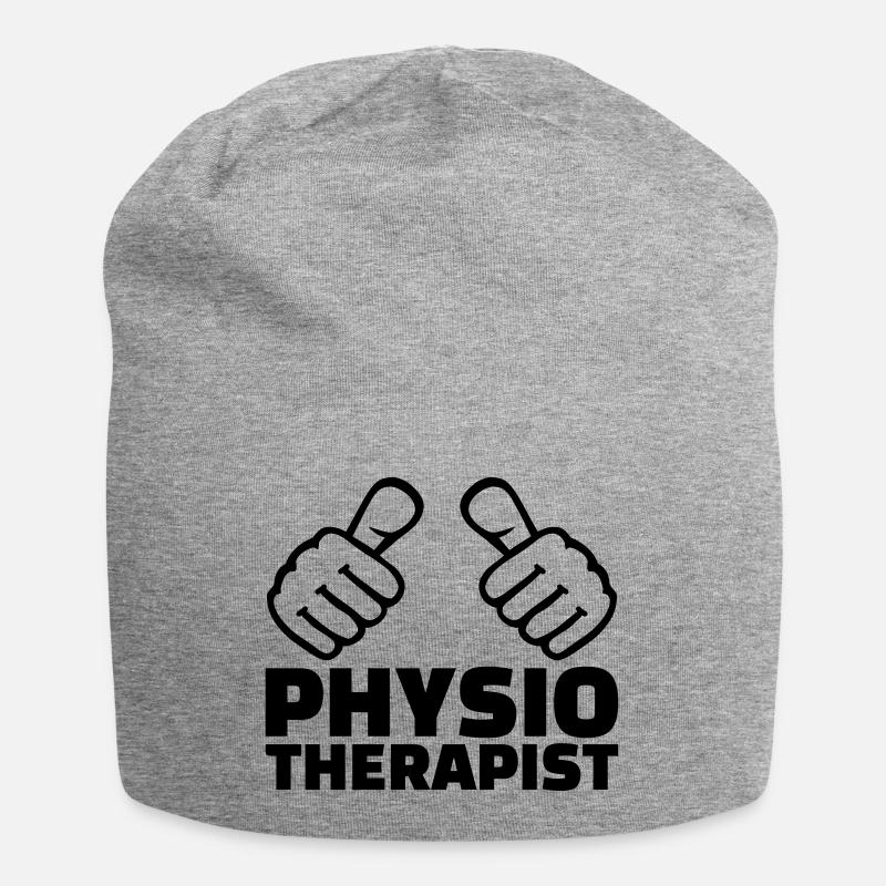 Physiotherapeut - Jersey-Beanie - Grau meliert