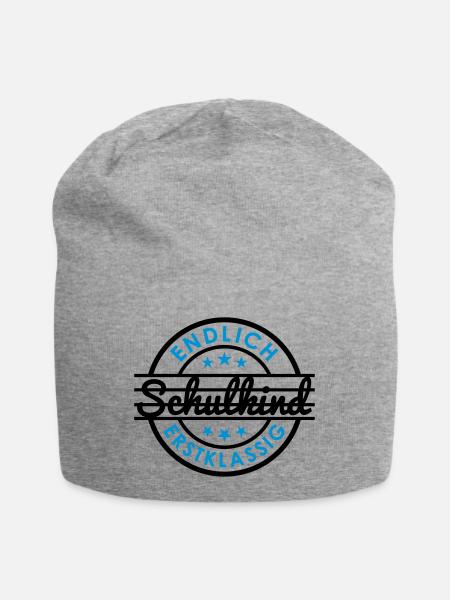 Erstklassig (Schulkind) - Jersey-Beanie - Grau meliert