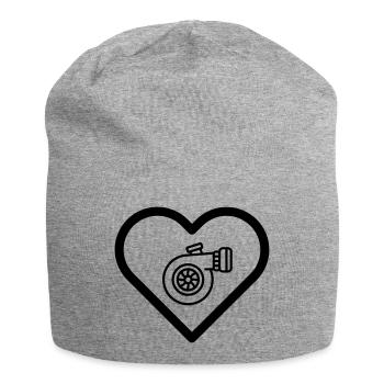 Turbocompresseur coeur turbo moteur tuner tuner motif - Bonnet en jersey - gris chiné - Devant