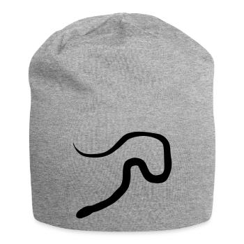 schlange silhouette - Jersey-Beanie - Grau meliert - Vorne