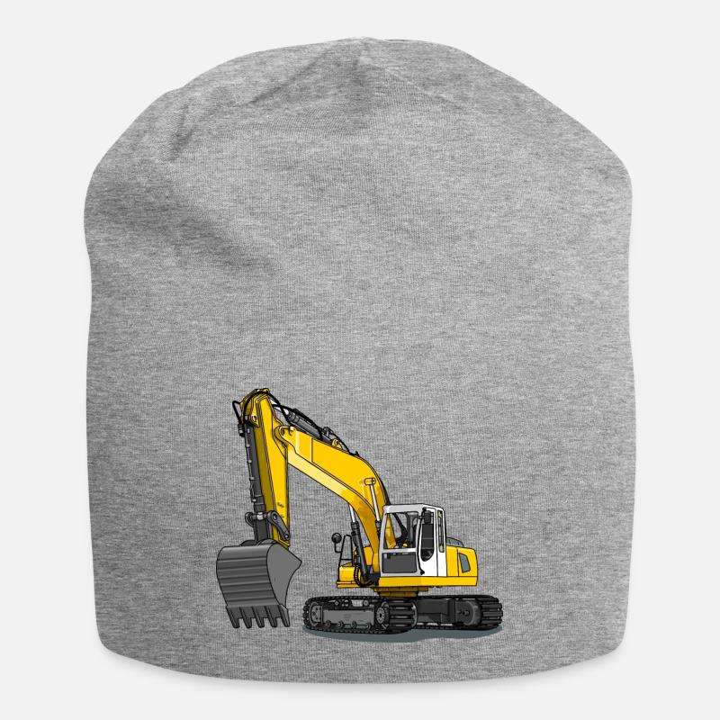 Bagger gelb - Jersey-Beanie - Grau meliert