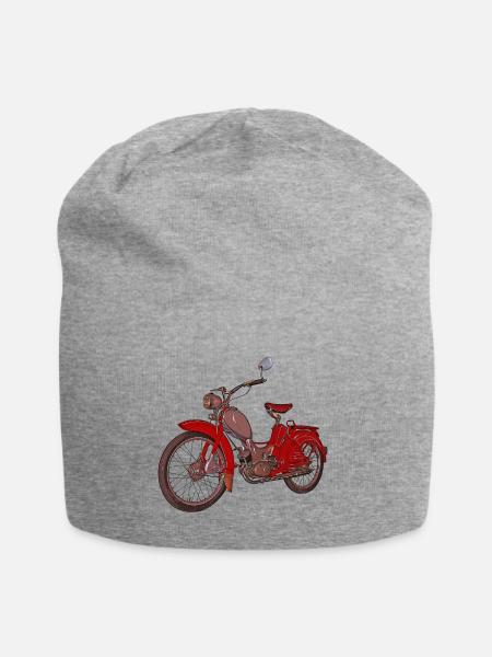 Zweitakt DDR Moped aus Suhl - Jersey-Beanie - Grau meliert