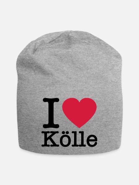 I Love Köln - Kölle - Colonia - Jersey-Beanie - Grau meliert