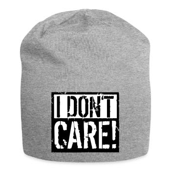 I do not care - Jersey Beanie - heather grey - Front