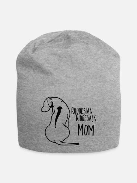 RHODESIAN RIDGEBACK MOM Hund Hunde Mama Wilsigns - Jersey-Beanie - Grau meliert