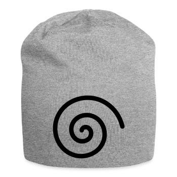 Black Spiral - Jersey Beanie - heather grey - Front