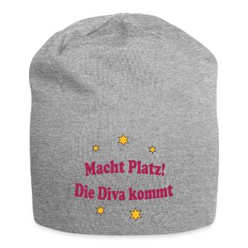 Diva kommt - Jersey-Beanie - Grau meliert - Vorne
