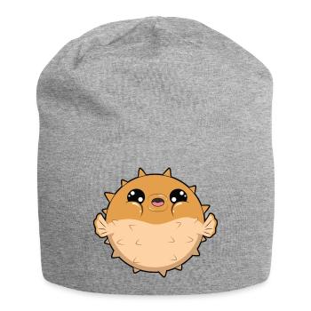 Kugelfisch - Jersey-Beanie - Grau meliert - Vorne