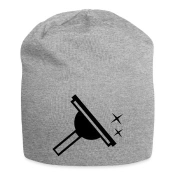 Fenster Reiniger Window Cleaner - Jersey-Beanie - Grau meliert - Vorne