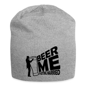Beer Me Getting Married - Jersey Beanie - heather grey - Front