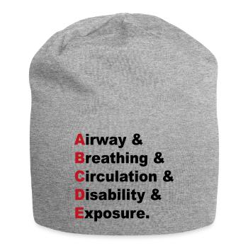 ABCDE Regel - Jersey-Beanie - Grau meliert - Vorne