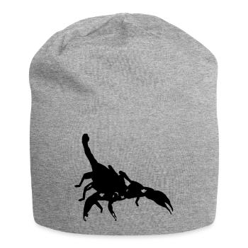 Skorpion Skorpion giftig Stachel Spinnentier Tier - Jersey-Beanie - Grau meliert - Vorne