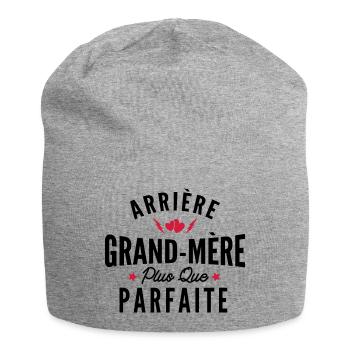 arrière grand-mère parfaite / humour mamie - Bonnet en jersey - gris chiné - Devant