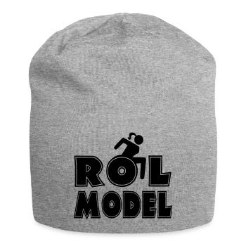 Every wheelchair user is a role model. Wife* - Jersey Beanie - heather grey - Front