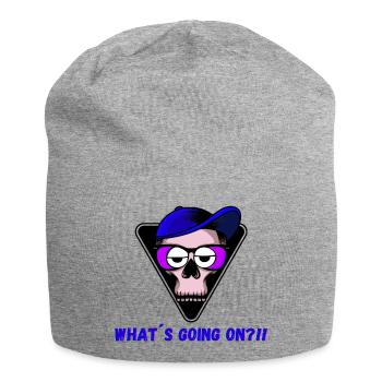 Whats going on - NEW HIT - Most cool Design. PARTY - Jersey-Beanie - Grau meliert - Vorne