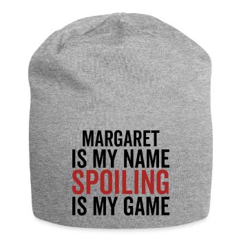 Margaret est mon nom Spoiler est mon jeu - Bonnet en jersey - gris chiné - Devant