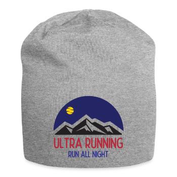 Ultra Running – Run All Night - Jersey Beanie - heather grey - Front