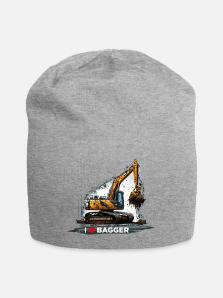 I Love Bagger - Jersey-Beanie - Grau meliert