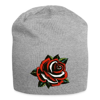 rosa Blütenblatt 200323 A - Jersey-Beanie - Grau meliert - Vorne