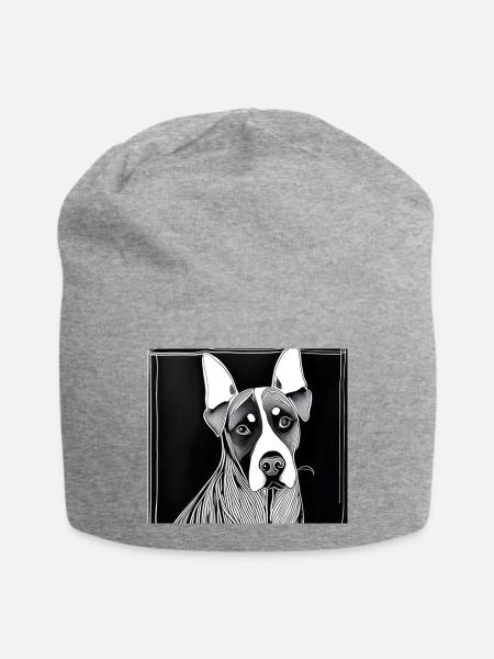 wuff wuff - Jersey-Beanie - Grau meliert