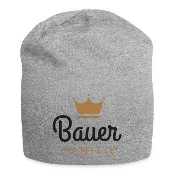 Bauer-Familie - Jersey-Beanie - Grau meliert - Vorne