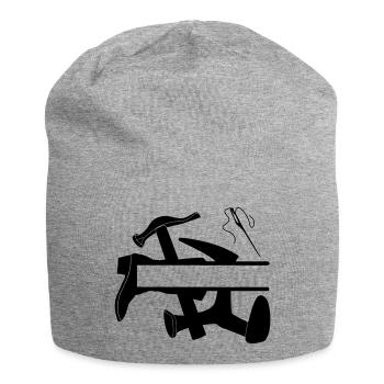 Shoemaker's tool boot - Jersey Beanie - heather grey - Front
