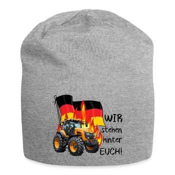 Nous soutenons les agriculteurs - Bonnet en jersey - gris chiné - Devant