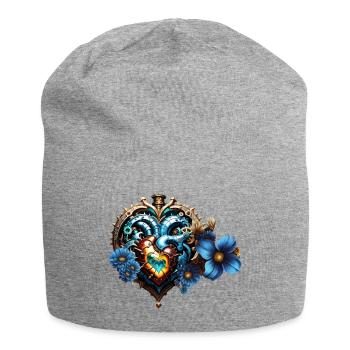Coeur Steampunk génial - Bonnet en jersey - gris chiné - Devant