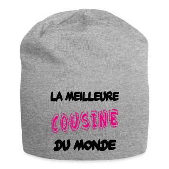 La meilleure cousine du monde - Bonnet en jersey - gris chiné - Devant