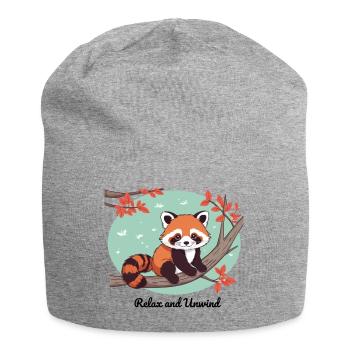 Se détendre et se détendre – Red Panda - Bonnet en jersey - gris chiné - Devant