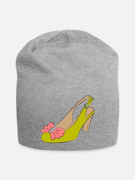 Schuh Damenschuh - Jersey-Beanie - Grau meliert